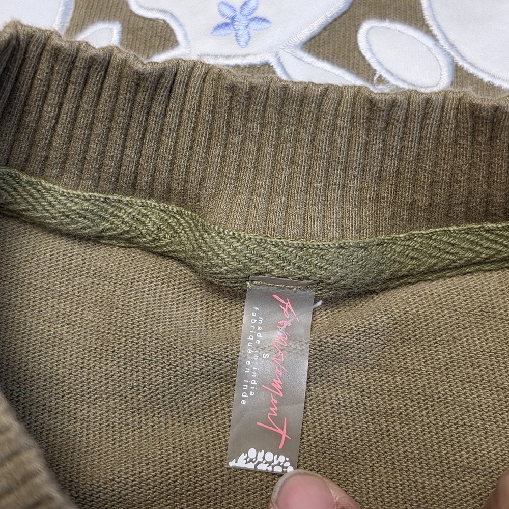 Free People FP Movement Rugby Ready Logo Embroidered Sage Stone Color Sz S NWT - Picture 8 of 11